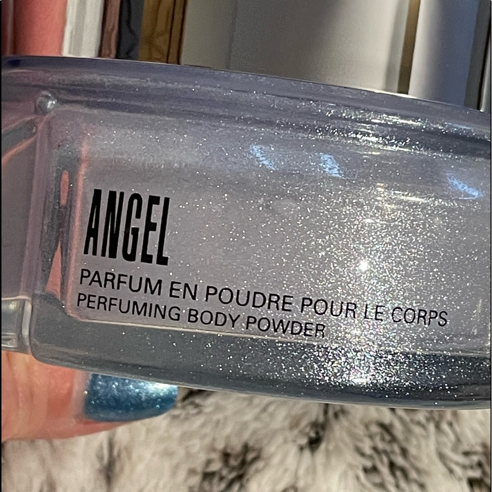 Thierry Mugler Angel perfuming sparkle shimmer body powder with puff New